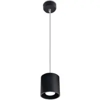 Etc-shop Pendelleuchte, rund, Aluminium schwarz, H 80 cm