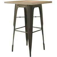 GGM Möbel Tolix Tisch | Rost | B:T:H 60 x 60 x 106 cm | Industrie Tisch, Retrotisch, Industrial Tisch