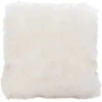 Gozze Felloptik Kissenhülle 'Schneefuchs' 50 x 50 cm Weiß
