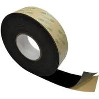 Sks Germany SKS 858 Nylonbeflocktes Klebeband mit 3M 467MP, Schwarz, 12 mm x 20 m, Stärke 0,80 mm