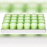 Mank Refill Kerzen / Teelichteinsatz in Kiwi, Ø50x65 mm, 24 Stück - Brenndauer ca. 24 Std.