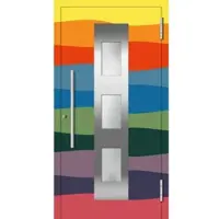 Haustuerenland.de Aluminium Haustür RC2 "MAluminium" 78 mm flügelüberdeckend Wunsch-RAL-Farbe beidseitig außen öffnend DIN rechts