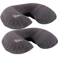 Newgen medicals Aufblasbares Nackenhörnchen mit hochwertigem Fleece-Bezug, 2er-Set