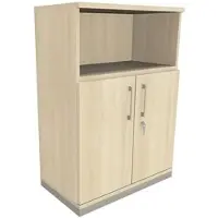 Fm Büromöbel Kombischrank »Oldenburg« 3 OH 1 offenes Fach 2 Türen braun, 80x113.3x44.2 cm