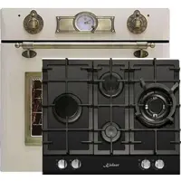 Kaiser Herd-set / Elektro Einbau Backofen EH 6355 ElfEm 67L + KCG 6394 Gaskochfeld 60cm