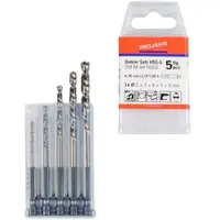 Projahn Spiralbohrer-Set, HSS-G, 5-teilig, 6-kant-Schaft E6.3, Ø 2-3-4-5-6 mm