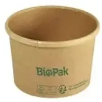 Duni BioPak Ronda Bowl Short ungeteilt, 240 ml 196018 , 1 Karton = 16 x 25 Stück, braun