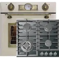 Kaiser Herd-set / Elektro Einbau Backofen EH 6355 ElfEm 67L + KCG 6383 Gaskochfeld 60cm