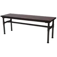 Proregal Sitzbank Aus Holz HxBxT 45x120x35cm Ulme Holz Industriedesign Esszimmerbank Bank Hocker