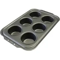 Schneider WALTER Premium 6er Muffin Backform 960010 , 290 x 190 x 30 mm, Formdurchmesser: 62 mm