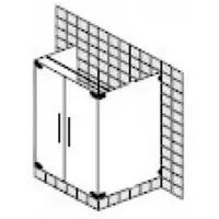 Sprinz Achat R Plus Maßanfertigung U-Kabine mit Pendeltüren, Maße bis: 1000x1000x2000mm, AR19.2SOM, Duschkabine: Beschlagteile: Sonderoberfläche, Glasart: Kristall hell mit SpriClean und SpriMedical