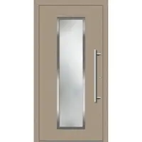 Haustuerenland.de Haustür "JULE" 79 mm RC3 Edelstahl Graubeige RAL 1019 innen öffnend DIN rechts