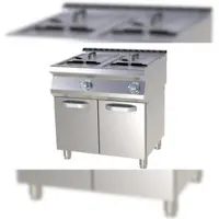A&S polarny Gastro Elektro Fritteuse Friteusse Standgerät Unterbau 2x17 Liter 800x730x900 mm 50-190°C 27 kW