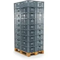 Logiplast 36 Stück Bäckerkisten Brotkisten 600 x 400 x 230 mm in grau