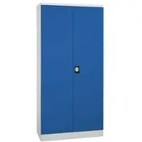 Gürkan Stahlschrank blau mit Flügeltüren blau, 92x195x42 cm