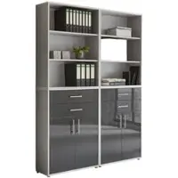 Mid.You Aktenschrank Office Edition Sw Set 20 Grau