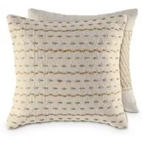 Amagohome Sofakissen 40x40cm Set 2Dekokissen Zierkissen Baumwolle u. Jute natur
