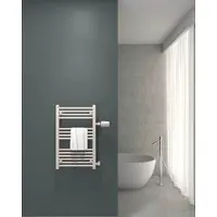 Mert Radiator Badheizkörper Weiß 500 x 800 mm – Handtuchheizkörper mit Seitenanschluss, Anschluss 500 mm, 322 Watt, ohne Heizstab