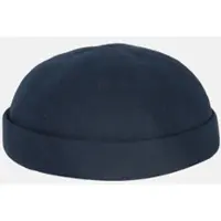HANSEHELD Docker Cap Leinen Blau Kurz Flach Segler Sailor Cap