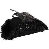 Buttinette Dreispitz "Pirat", schwarz