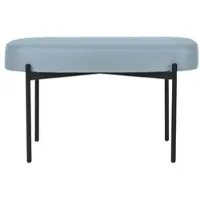 Meet Ovale Bank »Gaia M« mit Kunstlederbezug blau, 79x45.5x42 cm