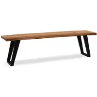 KADIMA DESIGN Esszimmerbank 120x40x45,5 cm Massivholz / Metall mit | Gr.: 120 x 40 x 46 cm