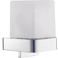 BRILLANTBAD BOLO Glasseifenspender Messing Glas Chrom poliert 75x116x95 mm, 200 ml für Bad & Küche >> zum Bohren