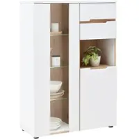 Momax Vitrine Dallas Weiß/Eiche Artisan