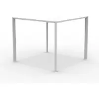 Vermobil Robuster Gartentisch Fox 90x90 cm weiß BCU