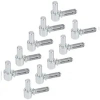 GAH Alberts Alberts 864446 Kloben zum Einschrauben, mit metrischem Gewinde, galvanisch blau verzinkt, Dornmaß Ø16 mm, 65 x 33 mm, 10er Set