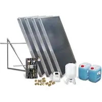 SUNEX Solar-Paket Brauchwasser 4x AMP 2.0 Flachkollektor 8,04 qm Flachdachmontage