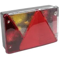 Lasat LAS Anhænger-baglygte Multipoint Blinklys, Bremselys, Nummerpladepære, Tågebaglygte, Baglygte, Reflektor bagved, benstre 12 V