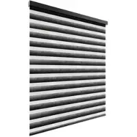 KS Handel 24 PREMIUM DOPPELROLLO BH3106 schwarz verlaufend mit Alu Kassette (135x150 cm, Kassettenfarbe: schwarz)