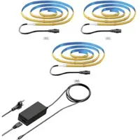 Ledscom.de COB-LED Streifen JOR, 100.0cm, flach, warmweiß, 32,07W, je 1079lm, 3er Set, inkl. Netzteil