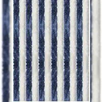 Arsvita Flauschvorhang 160x220 cm Unistreifen dunkelblau - weiß