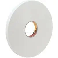 3M PE-Schaumstoff-Klebeband mit Acrylat-Klebstoff 9539, Weiß, 6 mm x 66 m, 0,8 mm