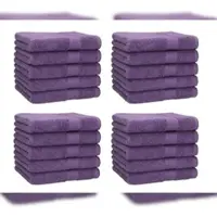 Betz 20 Stück Gästehandtücher PREMIUM 100%Baumwolle Gästetuch-Set 30x50 cm Farbe lila
