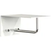 Frost - Unu Wandgarderobe mit Haken und Stange, 200 mm, weiß / poliert