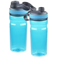 Speeron 2er-Set BPA-freie Sport-Trinkflaschen, 700 ml, auslaufsicher, blau