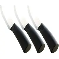 Rosenstein & Söhne 3er-Set Keramik-Universalmesser mit 13 cm Klinge