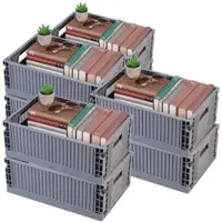 Rosenstein & Söhne 8er-Set Kunststoff-Aufbewahrungskisten, stapelbar, 43 x 29,5 x 16 cm