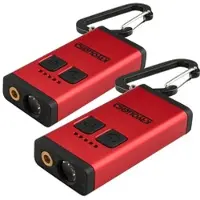 KryoLights 2er-Set Mini-Taschenlampe mit Laserpointer, 3 W, 80 lm, Akku, dimmbar