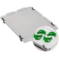 Proregal 10x Auflagedeckel Set Eurobox NextGen mit 4 grünen Schiebeschnappverschlüssen | BxT 40x60 | Eurobehälter