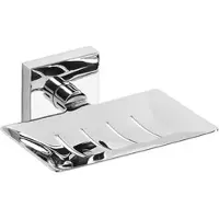 BRILLANTBAD META Seifenhalter Messing Chrom poliert 129x55x110 mm für Bad & Küche >> zum Bohren oder Kleben*