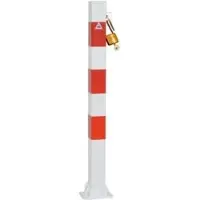 SCHAKE Absperrpfosten Typ 470UV, umlegbar, für Vorhangschloß, 70x70mm, feuerverzinkt