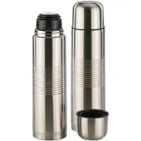 Rosenstein & Söhne 2er-Set Edelstahl-Isolierflaschen mit Becher im Deckel, 1,0 l