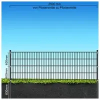 FA-Bausysteme Doppelstabzaun Anthrazit 8-6-8 Plättchen 830 mm 50 m