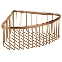 BRILLANTBAD BAMBER Eckseifenkorb Messing Gold Kupfer matt 265x90x205 mm für Bad & Küche >> zum Bohren