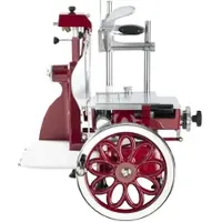 Fac – Allesschneider manuelles Schwungrad Modell F 300 VO STANDARD mit geblümtem Schwungrad – ROT