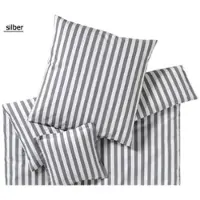 Elegante Bettwäsche Lido - 155x220 cm + 40x80 cmsilber